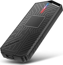 Axagon Hard Drive Case M.2 SATA III NVME with connection SATA USB 3.2 Type-C in Schwarz color