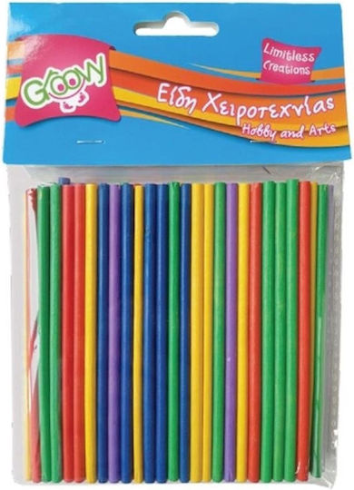 Colored Cylindrical Sticks 100pcs 4mm/100mm Groovy