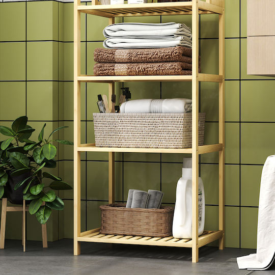 HomCom Regal Badewannenregal Hölzernes 44x33x180cm