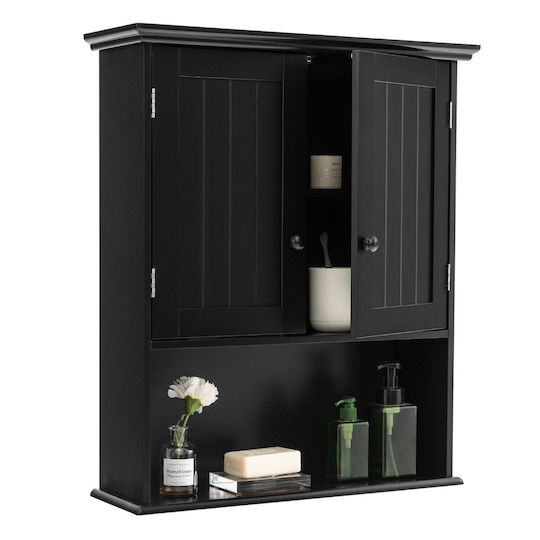 Costway Ντουλάπι Μπάνιου 60x20x70.5cm Μαύρο