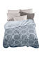 Релефно кадифено одеяло Carre Silk Touch светло сиво единично 160x220 Lh2320280