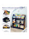 Kids Wooden Bookcase Blue 93x30x100cm