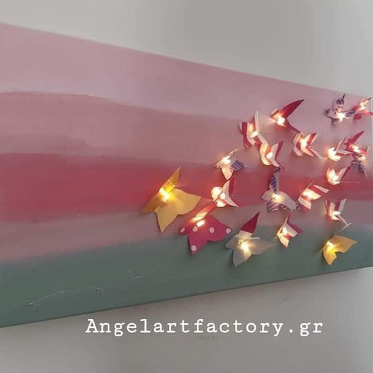 Illuminated Butterflies Canvas