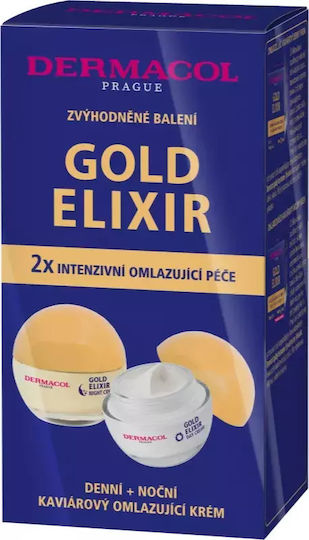 Dermacol Gold Elixir Double Ενυδατική & Αναπλαστική Κρέμα Προσώπου με Χαβιάρι 2x50ml