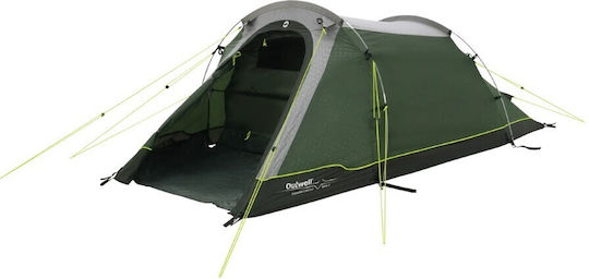 Outwell Earth 2 Camping Tent Tunnel Mountaineering Green with Double Cloth 3 Seasons for 2 People Waterproof 3000mm 310x150x110cm