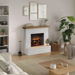 Tagu Powerflame Wall Mounted Electric Fireplace 1400W White