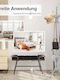 Costway Wooden Coat Rack with Umbrella Holder Gray 51x51x184cm