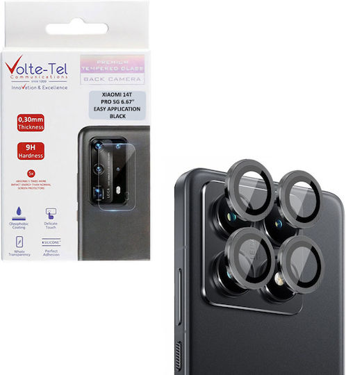 Volte-Tel Glass Cover Camera Protection Tempered Glass Black for the Xiaomi 14T Pro 5G
