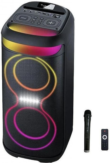 Boxă Karaoke cu Microfon Wireless și Efecte de Iluminare SM-6615 Negru