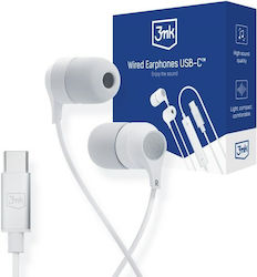 3MK 100210 In-ear Handsfree Ακουστικά με Βύσμα USB-C Λευκό 3MK 100210 In-ear Handsfree Ακουστικά με Βύσμα USB-C Λευκό