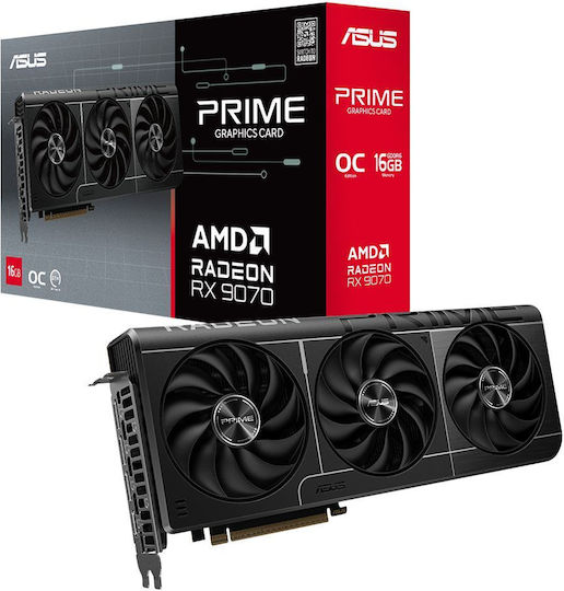 Asus Radeon RX 9070 16GB GDDR6 Prime OC Κάρτα Γραφικών
