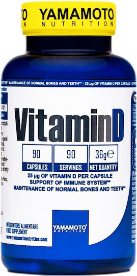 Yamamoto Nutrition Витамин D за Здравето на костите 90 капси