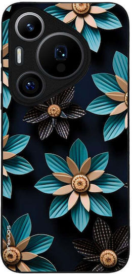 Sonique 3D Blumenserie Hülle für Huawei Pura 70 Pro Hellblau