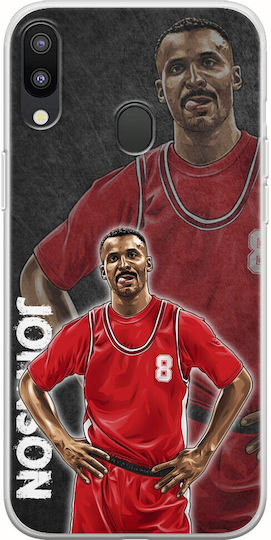 European Basketball Legends Eddie Johnson Samsung Galaxy M20 Flexible Tpu Διάφανη Σιλικόνη