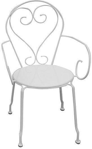 Fer Forge Metal White Chair 50x48x90cm