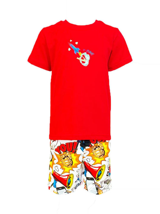 Kids' Set with Shorts Summer 2pcs Red