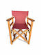 Director's Chair Wooden Red 45x50x89cm