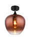Globo Lighting Ceiling Mount Light Black with Socket E27