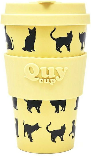 QuyCup Cană Plastic cu Capac 400ml