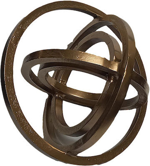 Decorative Metal Sphere Gold 16x16x14cm Inart 3-30-022-7781 Inart