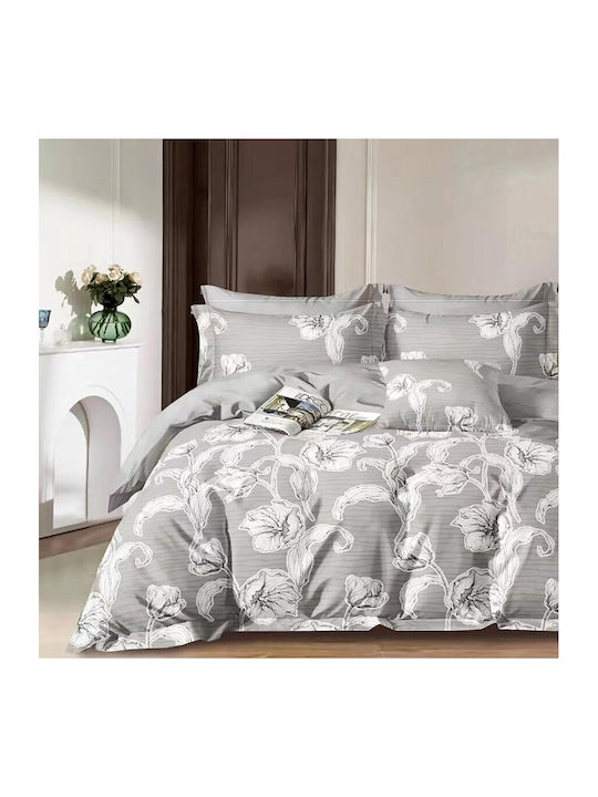Pucioasa Bettbezug-Set Einzelbett mit Kissenbezug & 1 Bettlaken 150x220 Weiß