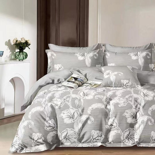 Pucioasa Set Husă de Pilotă Single cu Față de Pernă & 1 Cearsaf 150x220 Alb