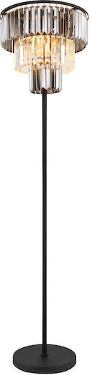 Globo Lighting Floor Lamp H160xW40cm. with Socket for Bulb E27 Black