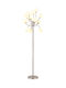 Globo Lighting Floor Lamp H200xW62cm. with Socket for Bulb G9 Silver