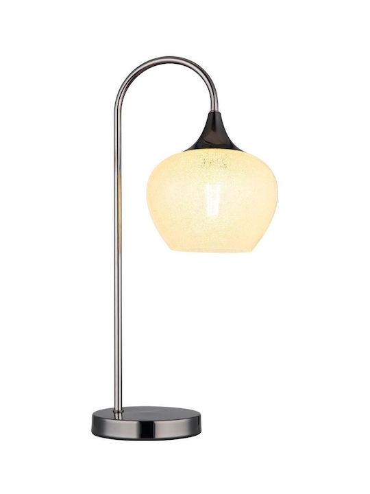 Globo Lighting Μεταλλικό Πορτατίφ για Ντουί E27 με Διάφανο Καπέλο και Βάση