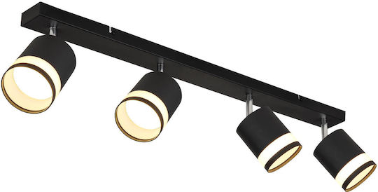 Globo Lighting Spot mit 4 Lichtern und mit Fassung null in Schwarz Farbe