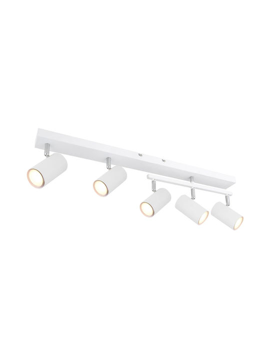 Globo Lighting Σποτ με 5 Φώτα και με Ντουί GU10 σε Λευκό Χρώμα
