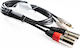 Welx CR Cable 2 x XLR De Sex Masculin - 2 x RCA De Sex Masculin Negru 1.5m BLACK WAVES-CR-SERIE-1.5M