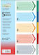Groovy Paper Dividers A4 5 Subjects Assorted Colors