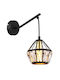 Globo Lighting Φωτιστικό Τοίχου με Ντουί E14 Μαύρο 12.5x25εκ.