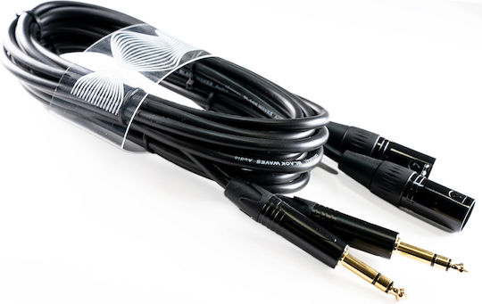 Welx Blackwaves CTM Cable 2 x XLR мъжки 6,3 мм мъжки Черен 3м BLACK WAVES-CTM-SERIE-3M