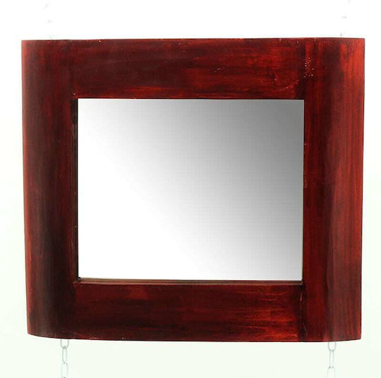 Artekko Wall Mirror with Red Frame 80x60cm 1pcs