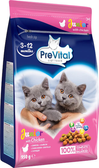 PreVital Dry Food for Young Cats with Chicken / Poultry 0.95kg