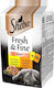 Sheba Fresh & Fine Mini Мокра Храна за Котки в Чантичка с Риба, Пилешко и Птици 6x50гр