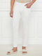 Scanton Men's Jeans Pants Elastic with Slim Fit White