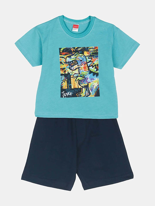 Joyce Комплект Лято 2бр Turquoise Dino Patch