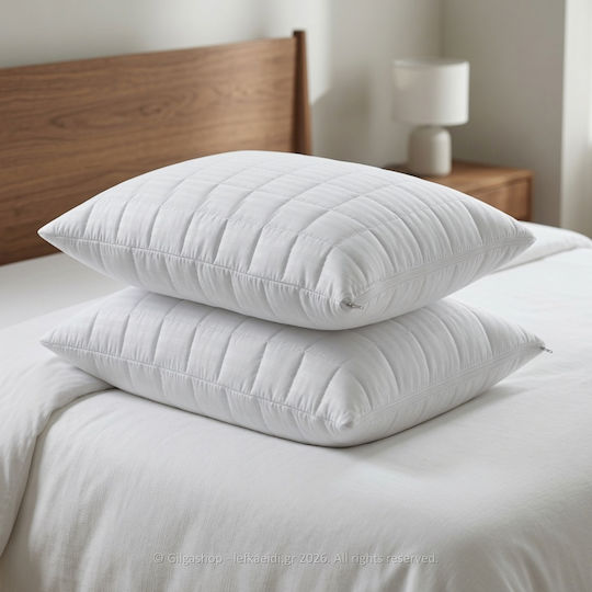 Casa Colori Pillow Protector Set Quilted White 45x65cm.