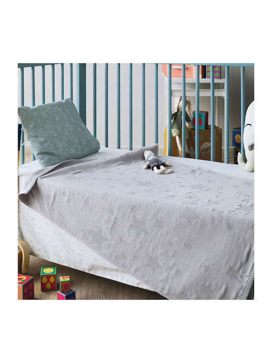 Kentia Одеяло Детски пелени за пелени Dione Grey 100% памук Сив 70x100см.