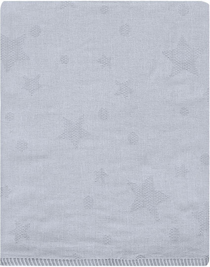 Kentia Κουβέρτα Κούνιας Dione Grey Βαμβακερή Γκρι 100x140εκ.