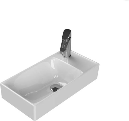 Cerastyle Επικαθήμενος Νιπτήρας Πορσελάνης 50x25x15cm Λευκό