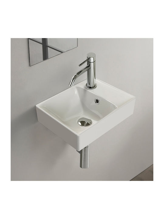 Cerastyle Επικαθήμενος Νιπτήρας Πορσελάνης 40x30x15cm Λευκό