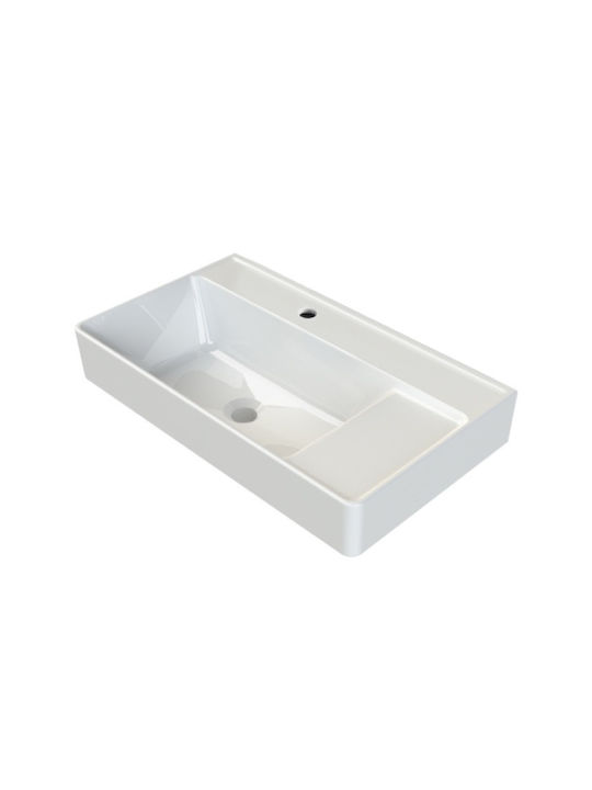 Cerastyle Επικαθήμενος Νιπτήρας Πορσελάνης 65x38x12cm Λευκό