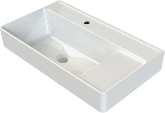 Cerastyle Επικαθήμενος Νιπτήρας Πορσελάνης 65x38x12cm Λευκό