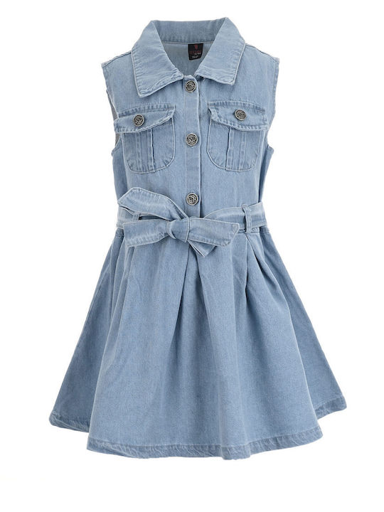 Restart Children's Dress Denim Blue