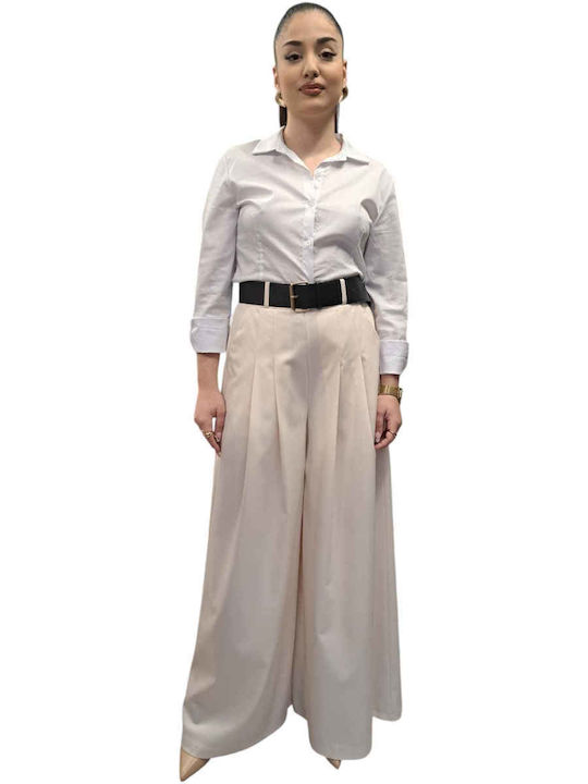 Remix Damen Stoff Hose Beige