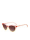 Kate Spade Women's Sunglasses with Pink Plastic Frame and Brown Gradient Lens